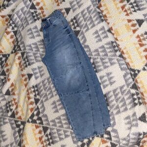 BCBG Blue Denim Jeans comfortable fit and wide pant leg